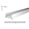 Listwa boczna do blatu duropal 28mm prawa, aluminium, Zobal